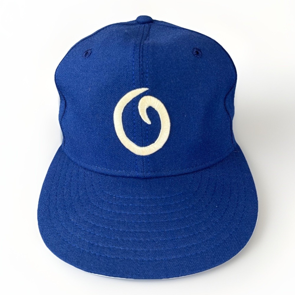 Vintage‎ Oakland Oaks Hat Size 7 Blue Embroidered Wool Cap New Era Major League
